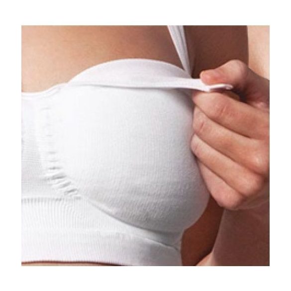 Carriwell dojčenská podprsenka  s gélovou kosticou L - biela
