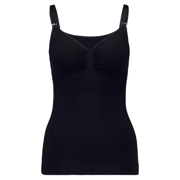 Carriwell Košielka bezšvová sťahovacie s klipom na dojčenie čierna M