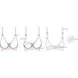 Carriwell dojčenská podprsenka  s gélovou kosticou čierna M