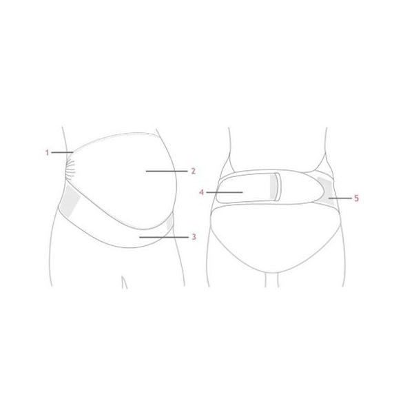 Carriwell Tehotenský podporný pás cez bruško - nastaviteľný, biely S/ M 