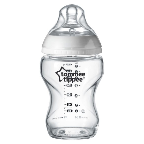 Tommee Tippee Closer To Nature sklenená dojčenská fľaštička 250ml