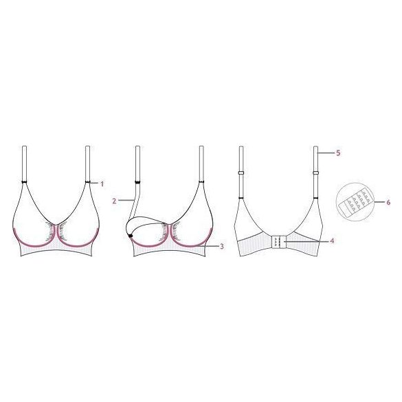 Carriwell dojčenská podprsenka  s gélovou kosticou XL- sivo-ružové
