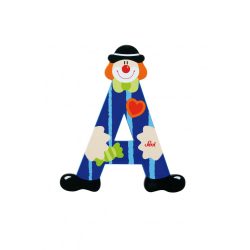 Sevi drevené písmenko - A - Klaun modré