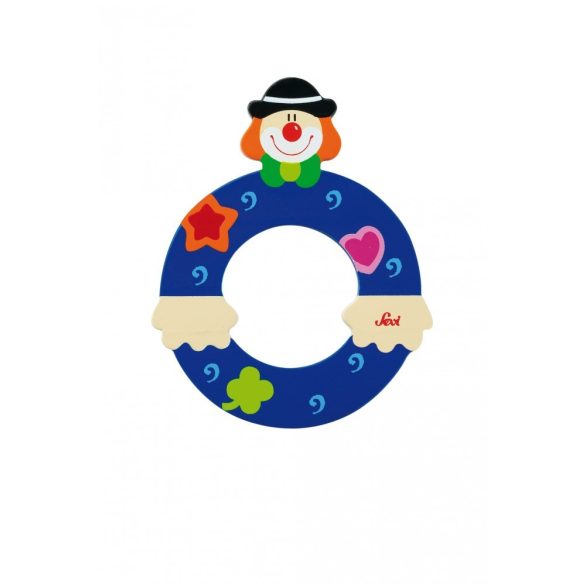 Sevi drevené písmenko - O - Klaun modré