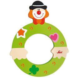 Sevi drevené písmenko - O - Klaun zelené
