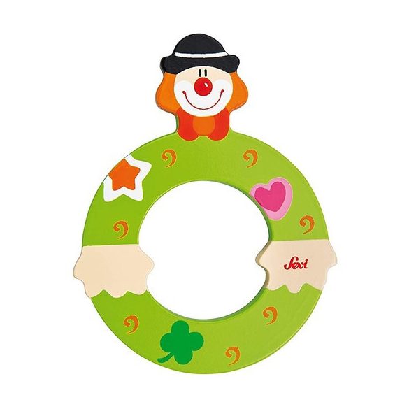 Sevi drevené písmenko - O - Klaun zelené