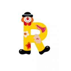 Sevi drevené písmenko - R - Klaun žlté
