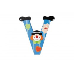 Sevi drevené písmenko - V - Klaun modré