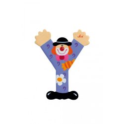 Sevi drevené písmenko - Y - Klaun fialové