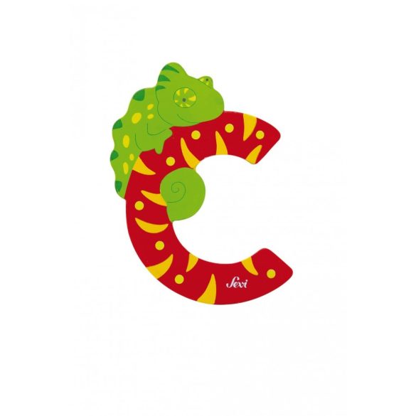 Sevi drevené písmenko - C - Zvieratko červené