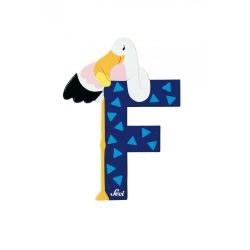 Sevi drevené písmenko - F - Flamingo modré