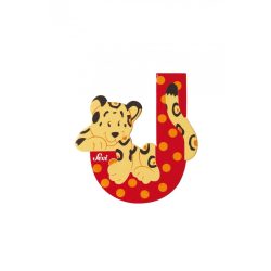 Sevi drevené písmenko - J - Jaguar červené