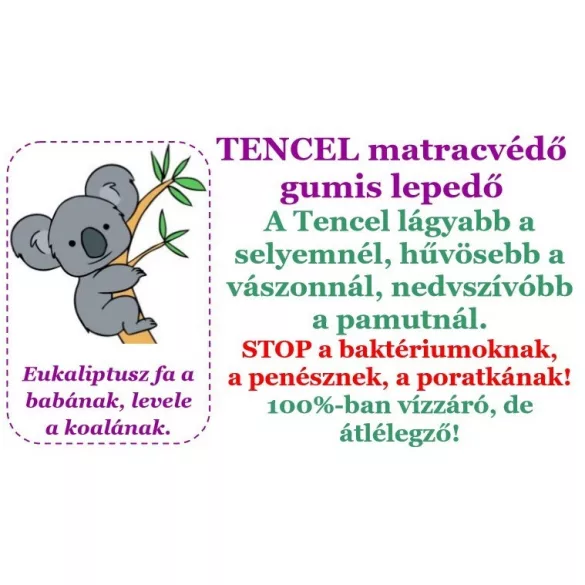 Clevamama tencel nepremokavá plachta s gumičkou 60x120