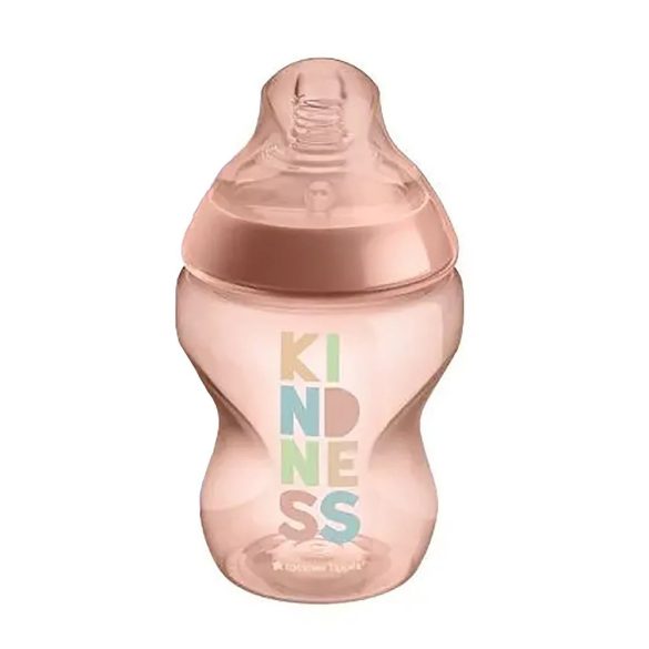 Tommee Tippee Closer To Nature dojčenská fľaša bez BPA 260ml svetloružová
