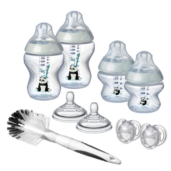 Tommee Tippee Closer To Nature sada dojčenských fľaštičiek pre novorodencov - bez BPA panda