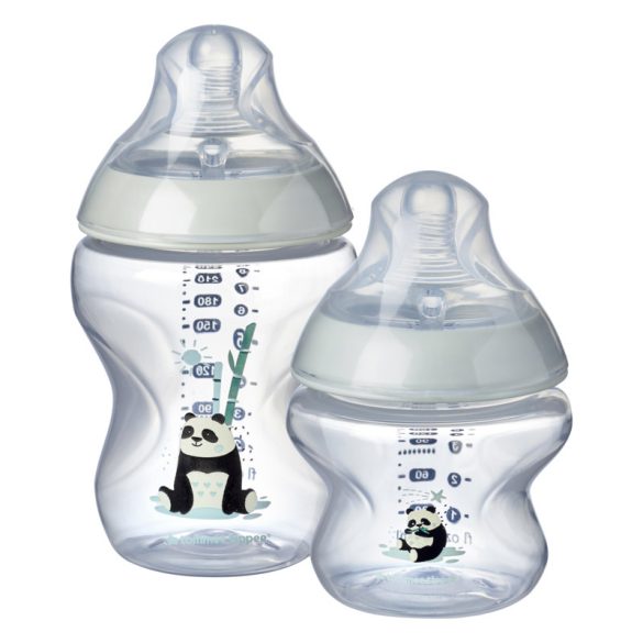 Tommee Tippee Closer To Nature sada dojčenských fľaštičiek pre novorodencov - bez BPA panda