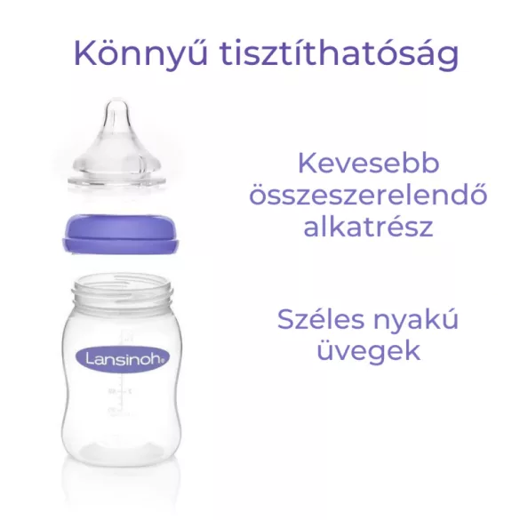 Lansinoh sklenená dojčenská fľaša 160ml