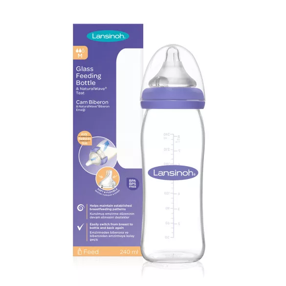 Lansinoh 240 ml sklenená fľaša