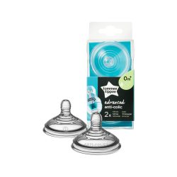  Tommee Tippee náhradný cumlík Anti-Colic plus pomalý prietok 2 ks 0m+ 