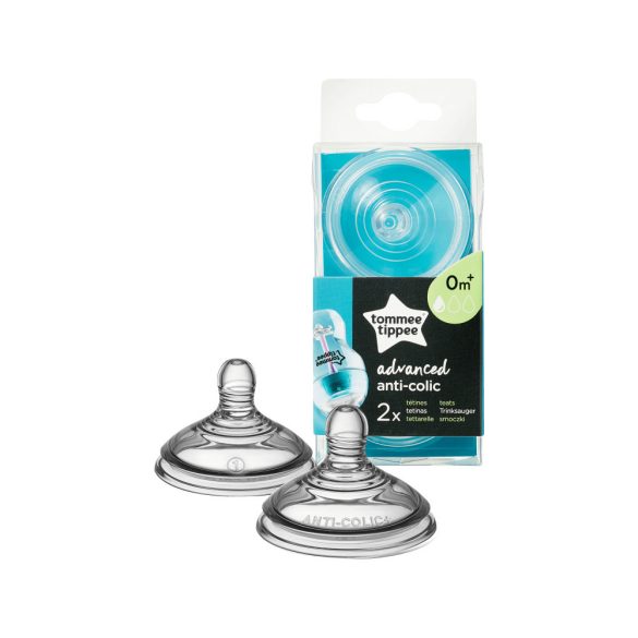 Tommee Tippee náhradný cumlík Anti-Colic plus pomalý prietok 2 ks 0m+ 