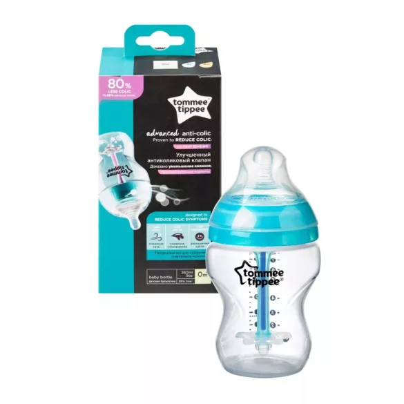 Tommee Tippee Advanced Anti-colic fľaštička 260ml tyrkys