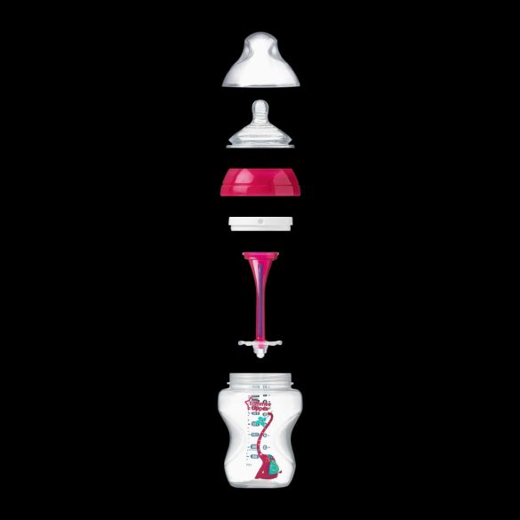 Tommee Tippee Advanced Anti-colic fľaštička 260ml ružová