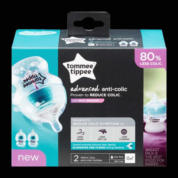Tommee Tippee Advanced Anti-colic fľaštička 2x150ml tyrkys