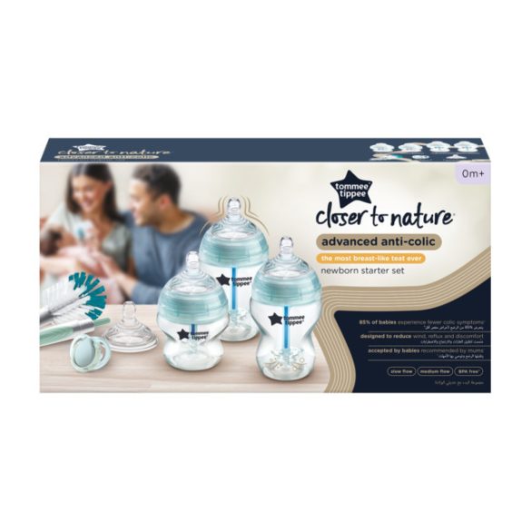 Tommee Tippee Advanced Anti-colic štartovacia sada pre novorodencov tyrkys (8ks)