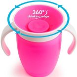 Munchkin Miracle 360 hrnček s úchytkom 200ml - pink