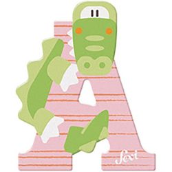 Sevi drevené písmenko  - A - zvieratko ružové