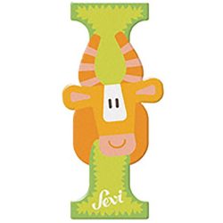 Sevi drevené písmenko - I - Impala zelené