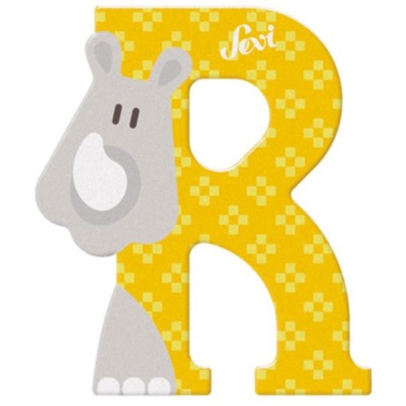 Sevi drevené písmenko - R - Zvieratko žlté