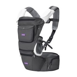 Clevamama ergonomický 5 polohový detský nosič - sivý