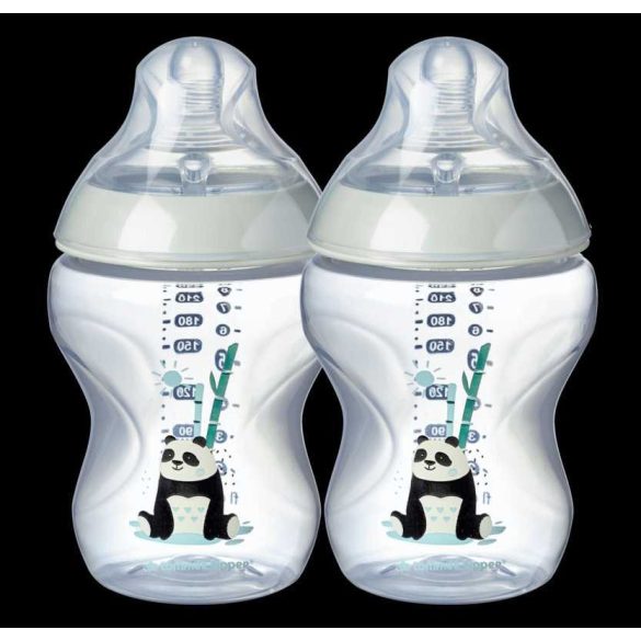 Tommee Tippee Closer To Nature dojčenská flaša bez BPA duo 260ml ružová