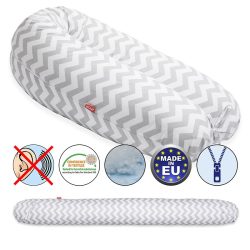 Scamp dojčiaci vankúš Zigzag sivý