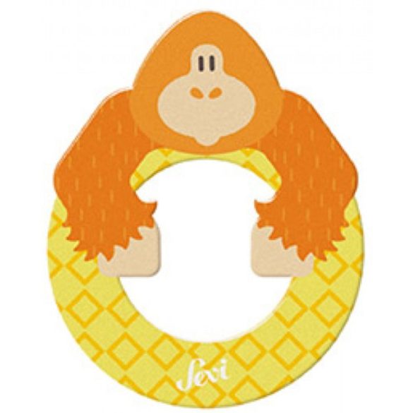 Sevi drevené písmenko - O - Orangutan žlté