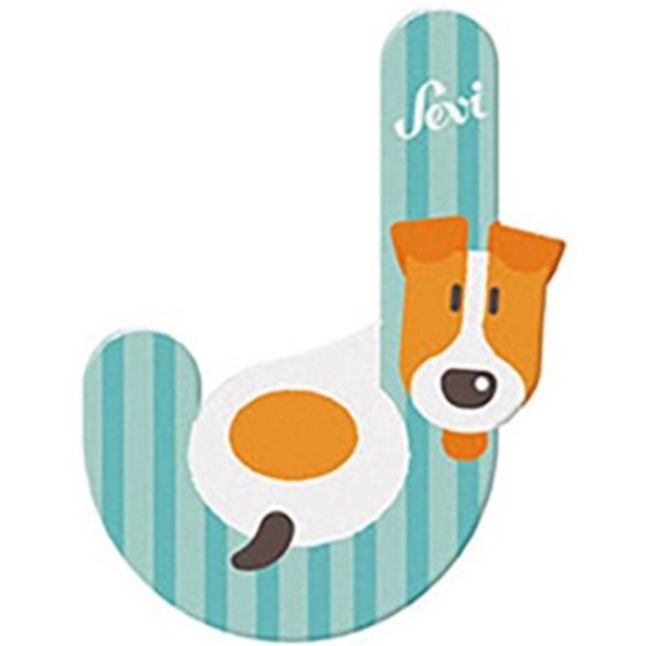 Sevi drevené písmenko - J - Jack Russel tyrkyz