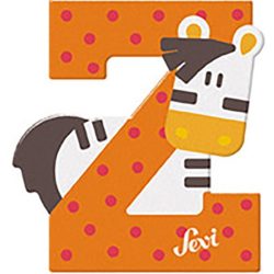 Sevi drevené písmenko - Z - Zebra orange