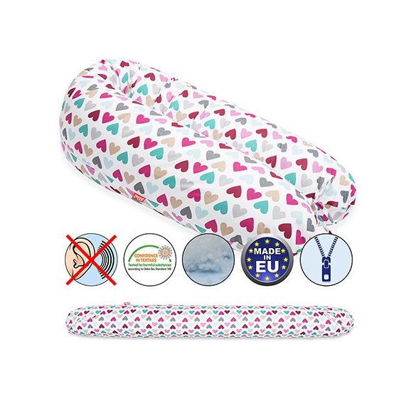 Scamp dojčiaci vankúš - farebné srdiečká