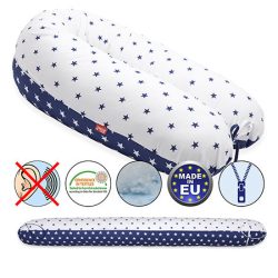 Scamp dojčiaci vankúš - bielo/modré hviezdičky