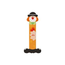 Sevi drevené písmenko - I - oranžový klaun