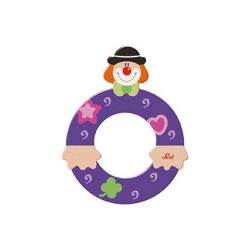 Sevi drevené písmenko - O - fialový klaun