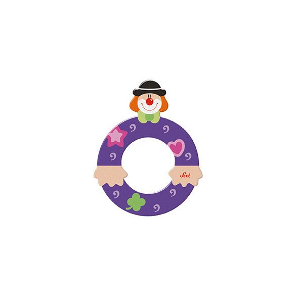Sevi drevené písmenko - O - fialový klaun