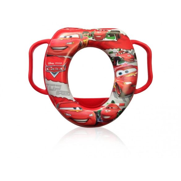 Lorelli Disney vzorovaná polstrovaná redukcia na WC - Autá  / červená