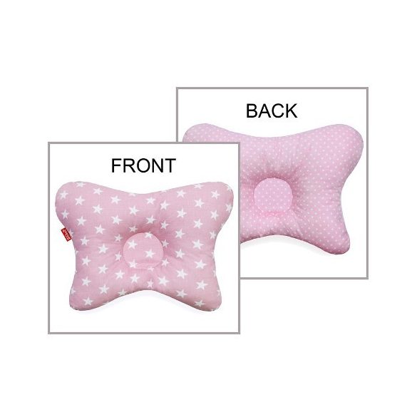 Scamp tvarujúci vankúšik proti splošteniu hlavičky - ružové hviezdičky a bodky / Rosa Stars Dots