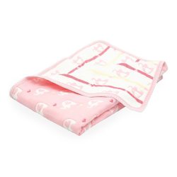 Scamp šesťvrstvová deka 75*100cm ružová-biela, Slon