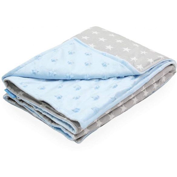 Scamp Minky prikrývka  75*100cm modré a sivé hviezdy