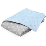 Scamp Minky prikrývka  75*100cm modré a sivé hviezdy