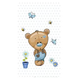   Best4Baby Medvedík záclona do detskej izby - mušelínová záclona