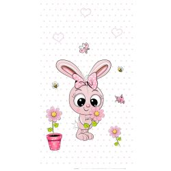 Best4Baby Záclona do detskej izby - Zajačik ružový